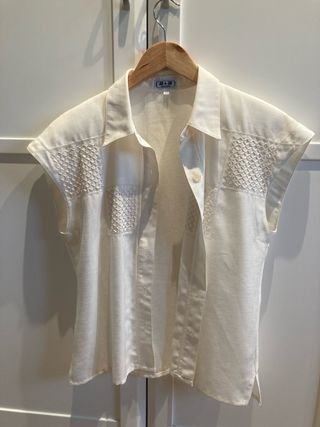 Camisa blanca mujer sin mangas
