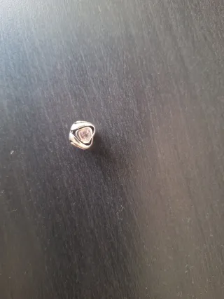 Pandora Charm Corazón Rosa y Plata
