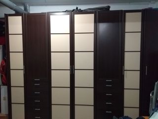 Armario 8 puertas madera y plástico