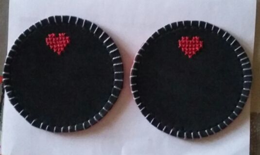 Posavasos corazón rojo