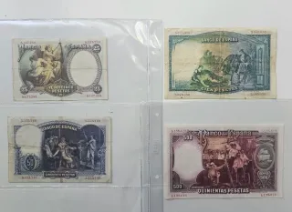 Lote 4 Billetes España 1931 Pesetas