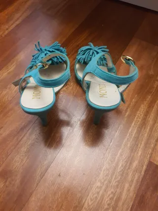 Zapatos de tacón verde mar talla 36