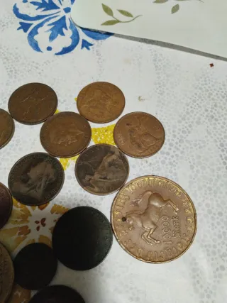 Lote 14 monedas antiguas. Ultimo precio