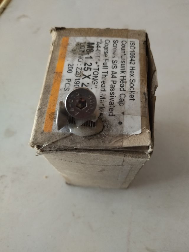 Viti inox M8-1.25 X 20 - 200 pezzi