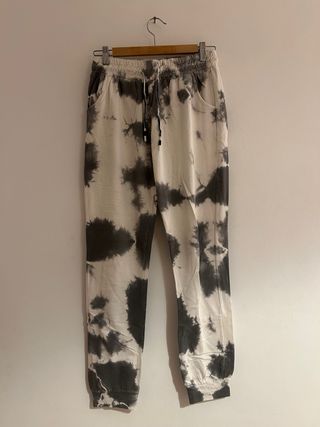 Pantalones Tie Dye Gris y Blanco