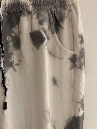 Pantalones Tie Dye Gris y Blanco