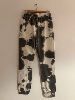 Pantalones Tie Dye Gris y Blanco