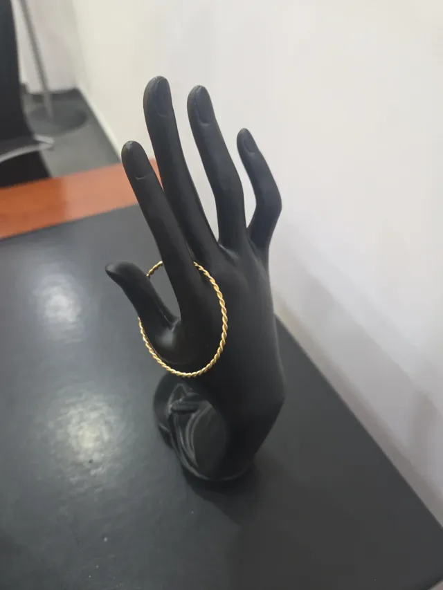 Pulsera aro rizado oro 18k