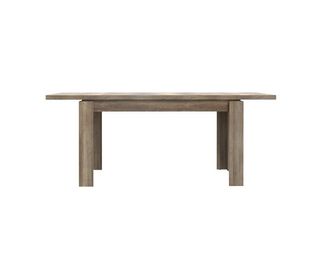 Mesa de comedor de madera y tela