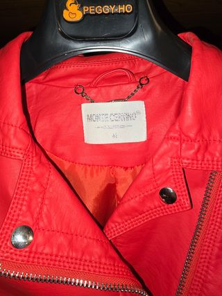 Chiodo mezza stagione rosso taglia M