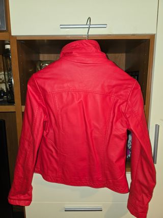 Chiodo mezza stagione rosso taglia M