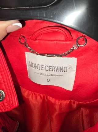 Chiodo mezza stagione rosso taglia M