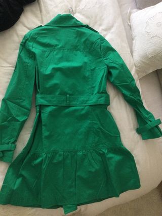 Gabardina verde Blanco