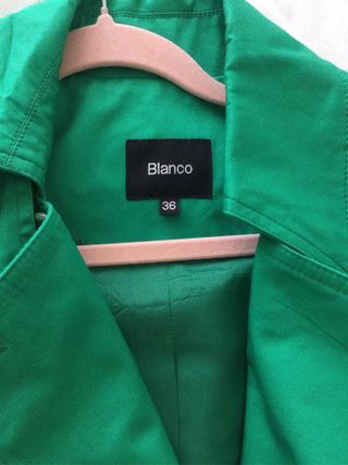 Gabardina verde Blanco