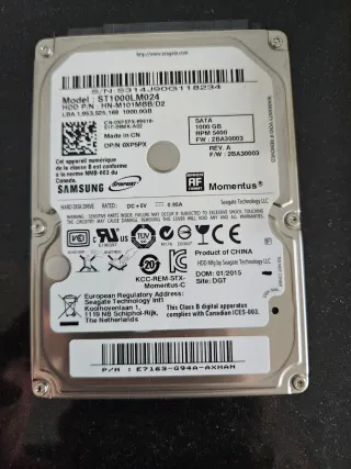Disco Duro Samsung 1TB 2.5 ST1000LM024