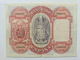 Billete 500 pesetas Banco de España 1927