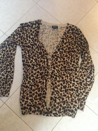Chaqueta de punto Blanco Talla S Leopardo