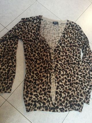 Chaqueta de punto Blanco Talla S Leopardo