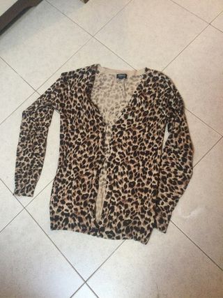 Chaqueta de punto Blanco Talla S Leopardo