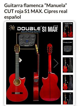 Guitarra flamenca Manuela CUT roja S1 MAX