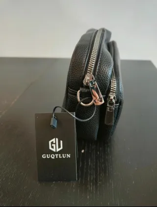 Borsetta GUOTLUN ecopelle nera 3 tasche