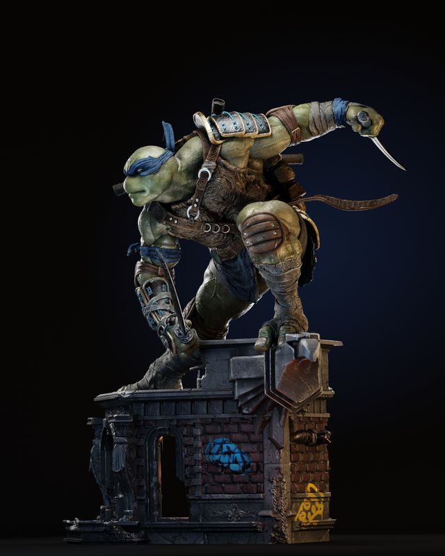 Pack Figuras resina 1/6 de las 4 Tortugas Ninja