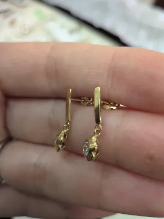 Pendientes Flor Circonita Oro
