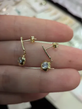 Pendientes Flor Circonita Oro
