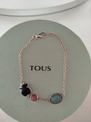 Pulsera Tous Original Oso Negro Piedras