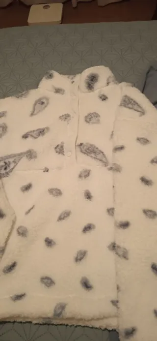Pijama Mujer Women Secret Blanco y Gris Nuevo