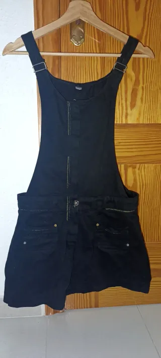 Peto falda vaquero negro