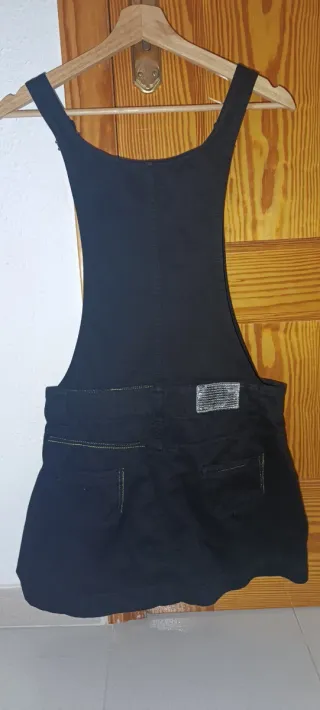 Peto falda vaquero negro