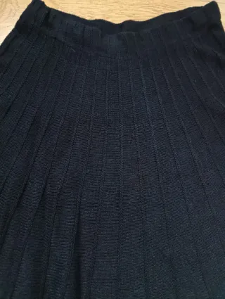 Falda negra plisada