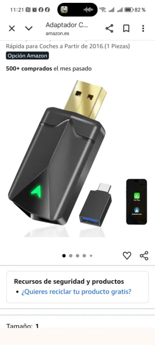 Adaptador Carplay y Android Auto