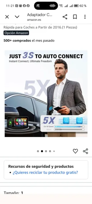 Adaptador Carplay y Android Auto