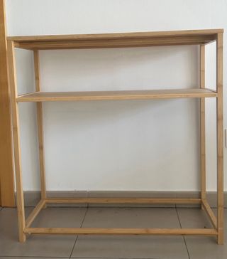 Estantería de bambú 2 niveles