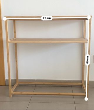 Estantería de bambú 2 niveles