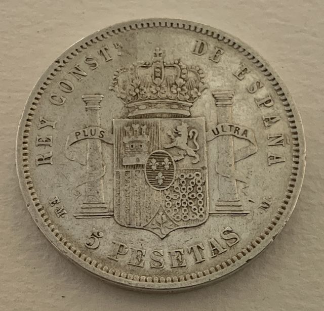 MONEDA DE ALFONSO XII 1879 E.M.M. Duro de Plata.
