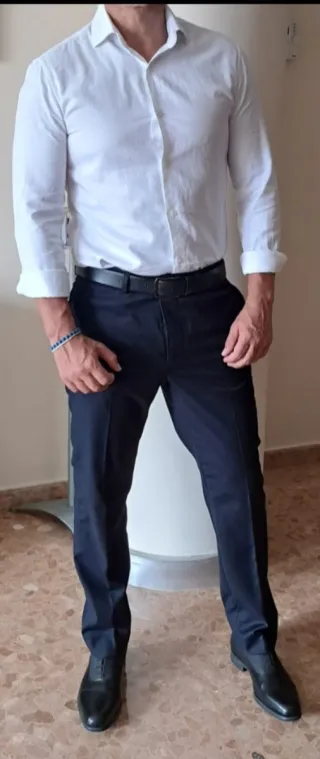 Traje Mango Azul Talla M + Camisa Regalo