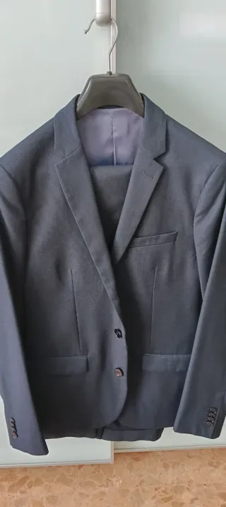 Traje Mango Azul Talla M + Camisa Regalo