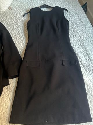 Traje Azafata Chaqueta y Vestido azul marino 
