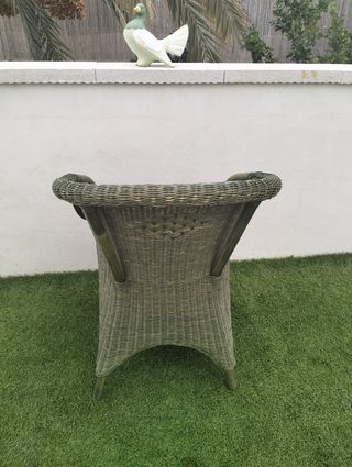 2 Sillones Bambú Mimbre Verde