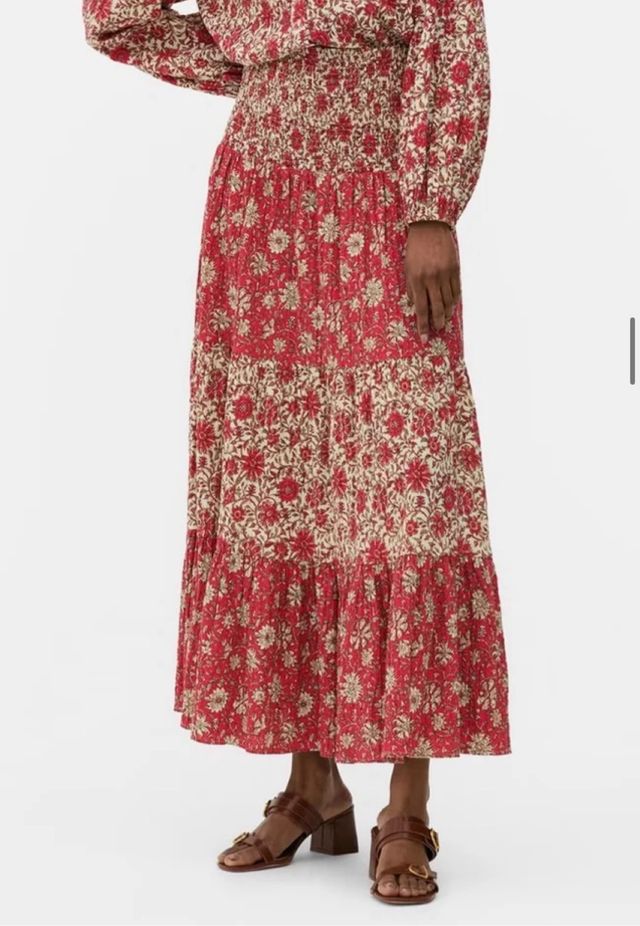 Falda larga boho floral