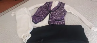 Traje Baturro Morado y Blanco