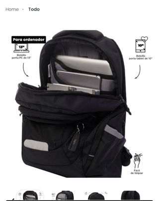 Mochila Totto Negra Talla L