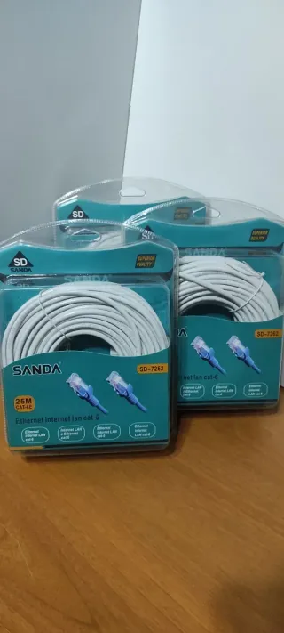 CABLE INTERNET 25Metros  CAT 6 A ESTRENAR 