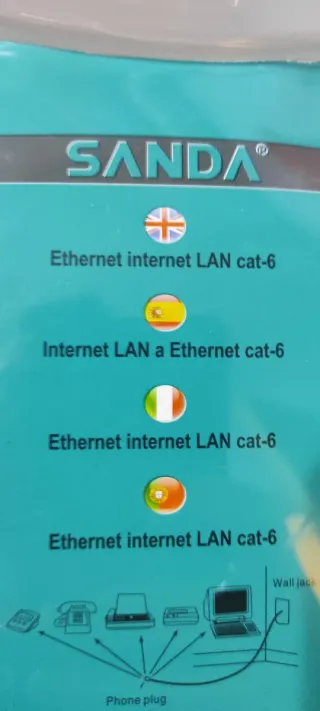 CABLE INTERNET 25Metros  CAT 6 A ESTRENAR 