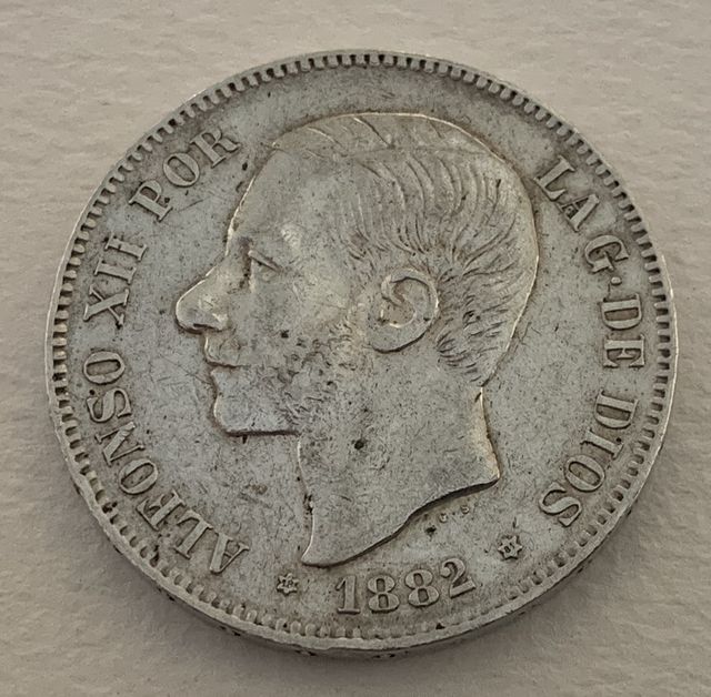 MONEDA DE ALFONSO XII 1882(81) MSM Duro de Plata.