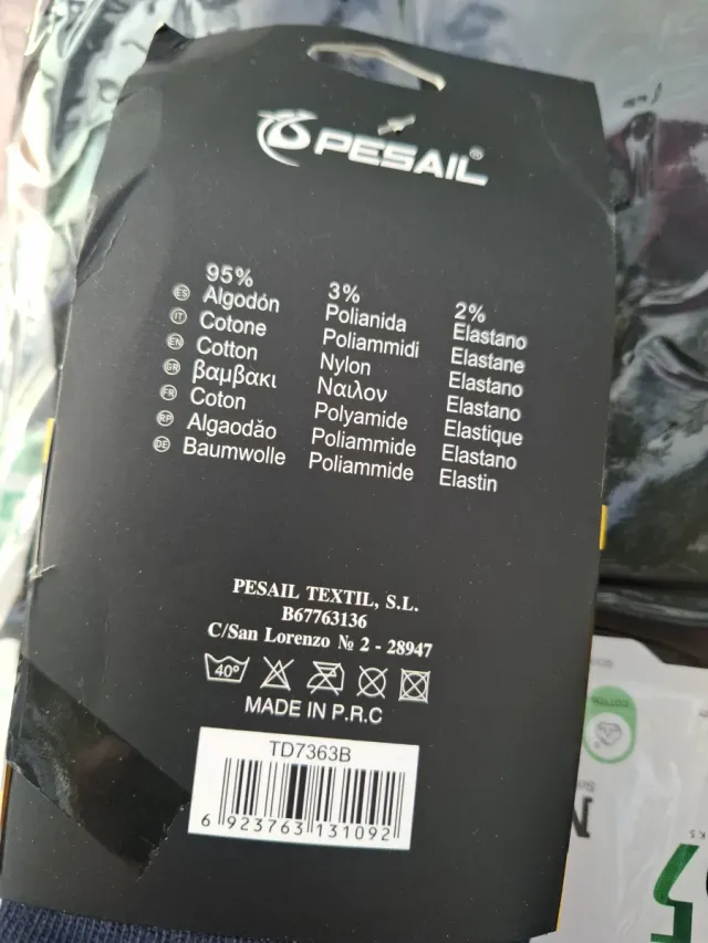 6 paia di calzini da lavoro PESAIL taglia 40-46