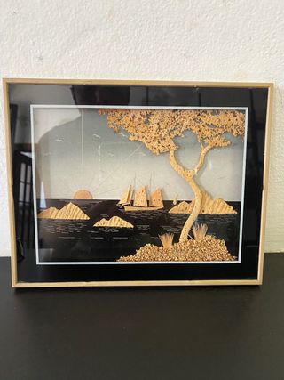 Quadretto vintage sughero anni 70